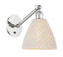 Innovations Lighting 317-1W-PN-NBD-75-NAT - Bristol Natural - 1 Light - 8 inch - Polished Nickel - Sconce