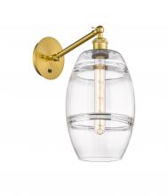 Innovations Lighting 317-1W-SG-G557-8CL - Vaz - 1 Light - 8 inch - Satin Gold - Adjustable Sconce