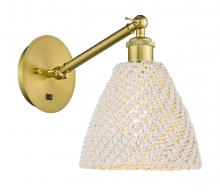 Innovations Lighting 317-1W-SG-NBD-75-NAT - Bristol Natural - 1 Light - 8 inch - Satin Gold - Sconce
