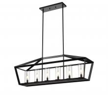 Innovations Lighting 378-6I-BK-CL-39 - Colchester - 6 Light - 39 inch - Matte Black - Linear Pendant