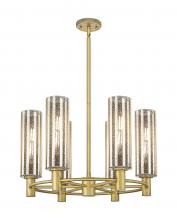 Innovations Lighting 434-6CR-BB-G434-12ME - Crown Point - 6 Light - 24 inch - Brushed Brass - Chandelier