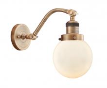 Innovations Lighting 515-1W-BB-G201-6 - Beacon - 1 Light - 6 inch - Brushed Brass - Adjustable Sconce