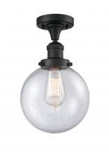 Innovations Lighting 517-1CH-BK-G204-8 - Beacon - 1 Light - 8 inch - Matte Black - Semi-Flush Mount