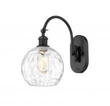 Innovations Lighting 518-1W-BK-G1215-8 - Athens Water Glass - 1 Light - 8 inch - Matte Black - Adjustable Swing Arm