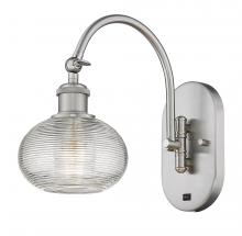 Innovations Lighting 518-1W-SN-G555-6CL - Ithaca - 1 Light - 6 inch - Brushed Satin Nickel - Adjustable Swing Arm