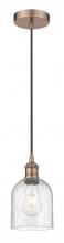 Innovations Lighting 616-1P-AC-G558-6SDY - Bella - 1 Light - 6 inch - Antique Copper - Cord hung - Mini Pendant