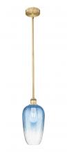 Innovations Lighting 616-1S-BB-G484-7SB - Brookhaven Flute - 1 Light - 7 inch - Brushed Brass - Stem hung - Mini Pendant