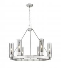 Innovations Lighting 617-6CR-SN-G617-8SM - Boreas - 6 Light - 29 inch - Satin Nickel - Chandelier