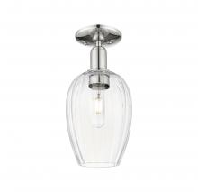 Innovations Lighting 716-1C-PN-G457-6CL - Preston Flute - 1 Light - 6 inch - Polished Nickel - Semi-Flush Mount