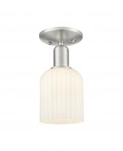 Innovations Lighting 716-1C-SN-G559-5GWH - Bridal Veil - 1 Light - 6 inch - Brushed Satin Nickel - Semi-Flush Mount