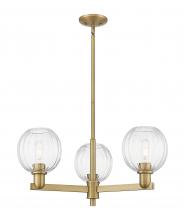 Innovations Lighting 716-3CR-BB-G458-7CL - Preston - 3 Light - 18 inch - Brushed Brass - Flush Mount
