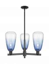 Innovations Lighting 716-3CR-BK-G480-6SB - Brookhaven Almond - 3 Light - 18 inch - Matte Black - Flush Mount