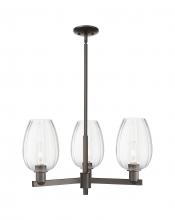 Innovations Lighting 716-3CR-OB-G457-6CL - Preston Flute - 3 Light - 18 inch - Oil Rubbed Bronze - Flush Mount
