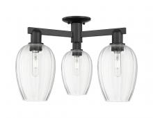 Innovations Lighting 716-3F-BK-G457-6CL - Preston - 3 Light - 6 inch - Matte Black - Semi-Flush Mount