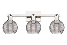 Innovations Lighting 716-3W-PN-G1213-6SM - Athens Deco Swirl - 3 Light - 26 inch - Polished Nickel - Bath Vanity Light