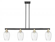 Innovations Lighting 716-4I-BAB-G457-6CL - Preston Flute - 4 Light - 48 inch - Black Antique Brass - Cord hung - Island Light