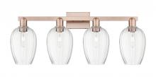 Innovations Lighting 716-4W-AC-G457-6CL - Preston Flute - 4 Light - 36 inch - Antique Copper - Bath Vanity Light