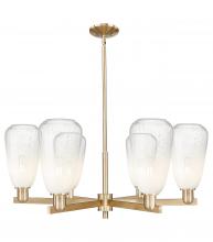 Innovations Lighting 716-6CR-CB-G480-6OP - Brookhaven Almond - 6 Light - 24 inch - Satin Nickel - Chandelier