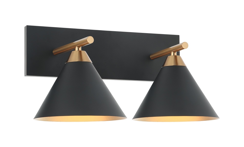 Bliss Aged Gold Brass + Matte Black Wall Sconce
