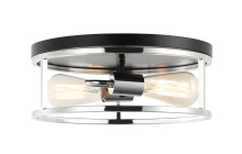 Matteo Lighting M15502WHAG - Clarke White + Aged Gold Brass Flush Mounts