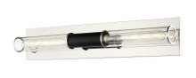 Matteo Lighting W61202MBCH - Tubo Matte Black + Chrome Wall Sconce