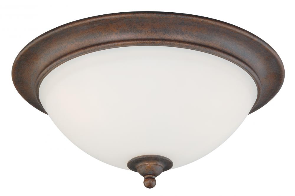 Hartford 16.25-in Flush Mount Ceiling Light Weathered Patina