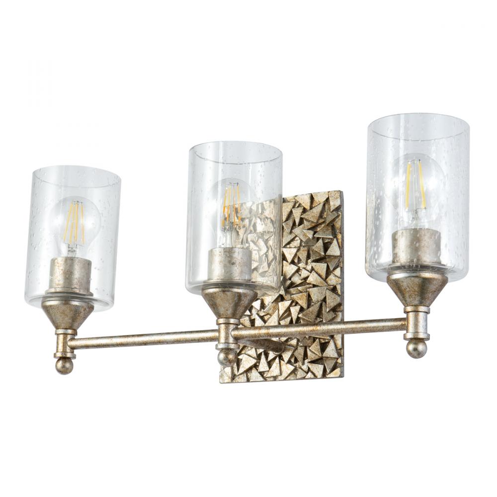 Mosaic 3-Light Vanity Light In Antique Silver