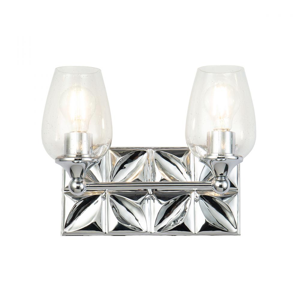 Epsilon Modern 2 Light Bath Vanity in Polished Chrome