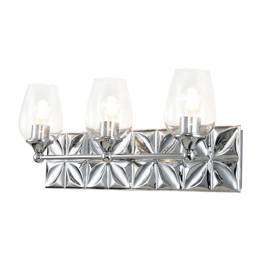 Epsilon Modern 3 Light Bath Vanity in Polished Chrome