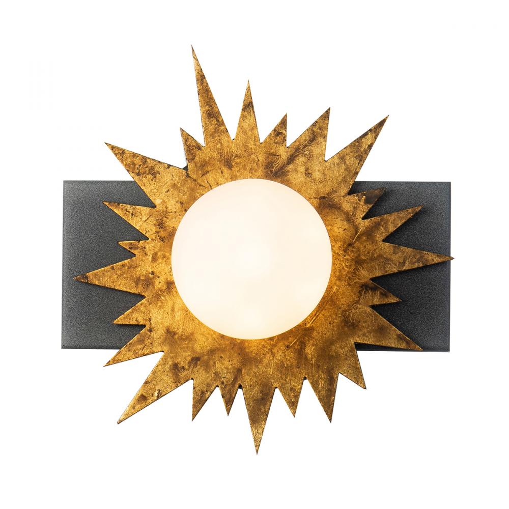 Soleil 1 Light Wall Sconce Gold Star And Weathered Zinc