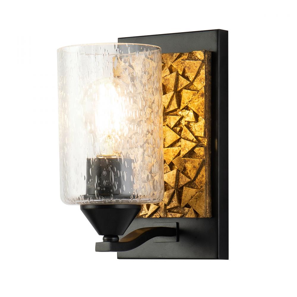 Bocage 1 Light Wall Sconce In Matte Black And Gold