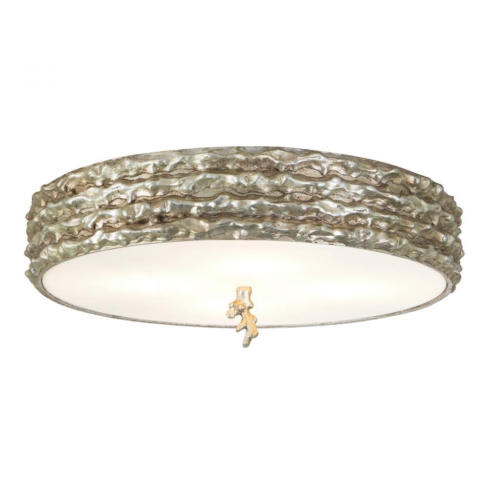 Trellis Silver 3-Light Flush