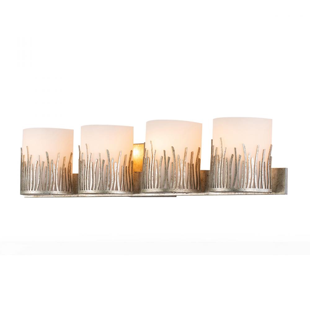 Sawgrass 4 Light Bath Bar In Distressed Silver