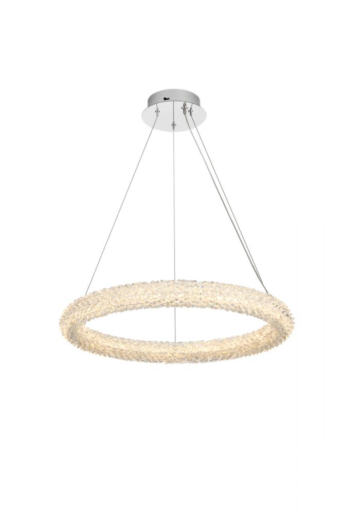 Bowen Hang D23.5" H2.5" LED 36W DIM 3CCT Chrome