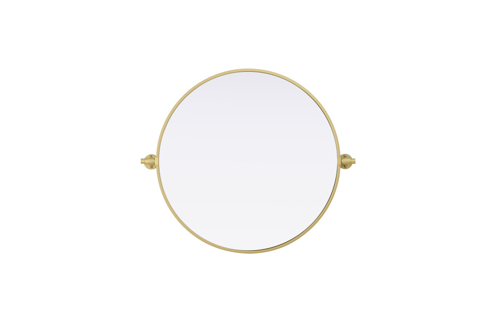 Amoura 24x24 Pivot Mirror in Brass