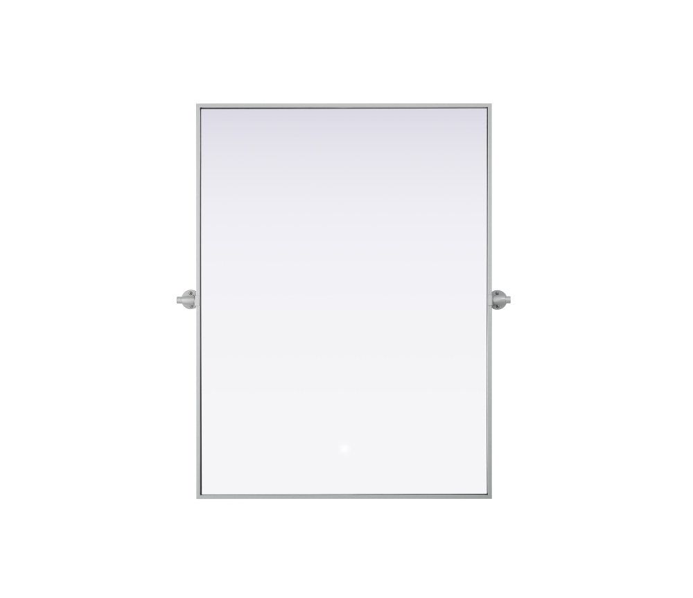 Metal Frame Mirror 40"W x 30"H Silver