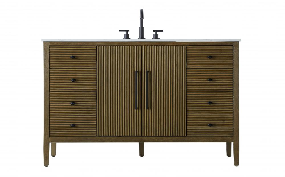 Vanity Cabinet 2Dr 6Dw 54x21.5x35 Hazel Oak