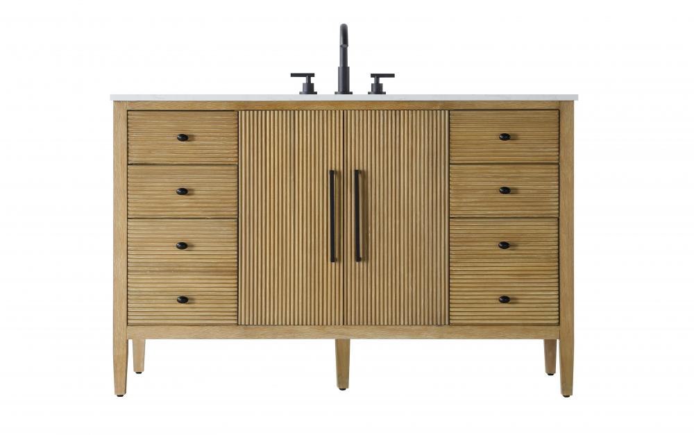 Vanity Cabinet 2Dr 6Dw 54x21.5x35 Linen Oak