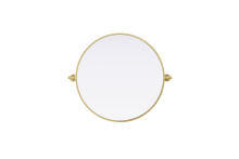 Elegant MR6G24BRA - Amoura 24x24 Pivot Mirror in Brass